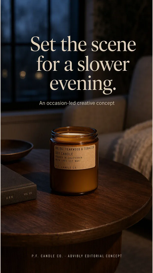 Advibly-generated editorial concept: fragrance story; not a customer campaign.